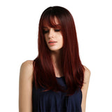 Maxbell 20" Fashion Women Long Straight Wigs with Bang for Cosplay Costume Party