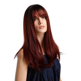 Maxbell 20" Fashion Women Long Straight Wigs with Bang for Cosplay Costume Party
