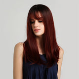 Maxbell 20" Fashion Women Long Straight Wigs with Bang for Cosplay Costume Party