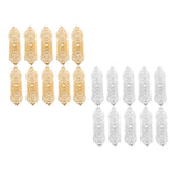 Maxbell Maxbell 10pcs Dreadlocks Beads Hollow-out Beard Pendants Antique Hair Metal Cuffs