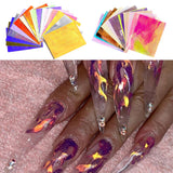 Maxbell Maxbell 16Sheets Nail Art Tips Sticker for Nails Decoration DIY Design Flame Model