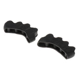 Maxbell Maxbell 1 Pair Silicone Toe Separators Spacers for Nail Art Pedicure Relaxing Toes Black