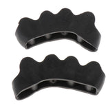 Maxbell Maxbell 1 Pair Silicone Toe Separators Spacers for Nail Art Pedicure Relaxing Toes Black