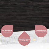 Maxbell Women Long Synthetic Ponytail Clip in Hair Extension Hairpiece Black 62cm Straight