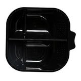 Maxbell 2pcs 2 Spaces Hair Dye Mixing Bowl DIY Coloring Cream Tray Black/Silver