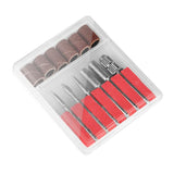 Maxbell Maxbell 12pcs 3/32'' Nail Drill Bits Cuticle Clean Sanding Bands Mandrel Bit Set