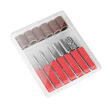 Maxbell Maxbell 12pcs 3/32'' Nail Drill Bits Cuticle Clean Sanding Bands Mandrel Bit Set
