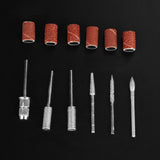 Maxbell Maxbell 12pcs 3/32'' Nail Drill Bits Cuticle Clean Sanding Bands Mandrel Bit Set