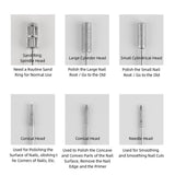Maxbell Maxbell 12pcs 3/32'' Nail Drill Bits Cuticle Clean Sanding Bands Mandrel Bit Set