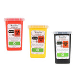 Maxbell Plastic Small Sharps Biohazard Needles Blades Disposal Container Bin 3 Color