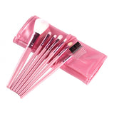 Maxbell Maxbell 7Pcs Professional Eye MakeupBrush Set W/Pouch For Eye Shader Eyeliner Pink