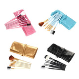 Maxbell Maxbell 7Pcs Professional Eye MakeupBrush Set W/Pouch For Eye Shader Eyeliner Pink