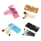Maxbell Maxbell 7Pcs Professional Eye MakeupBrush Set W/Pouch For Eye Shader Eyeliner Pink