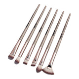 Maxbell Maxbell 6pcs Synthetic Eye Makeup Brushes Eyeshadow Eyebrow Blender Brush Champagne