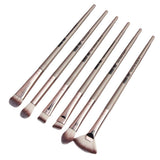 Maxbell Maxbell 6pcs Synthetic Eye Makeup Brushes Eyeshadow Eyebrow Blender Brush Champagne