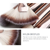 Maxbell Maxbell 6pcs Synthetic Eye Makeup Brushes Eyeshadow Eyebrow Blender Brush Champagne