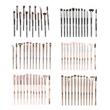 Maxbell Maxbell 12Pcs Eye Makeup Brush Set for Eyeshadow Eyebrow Eyeliner Black Rose Golden