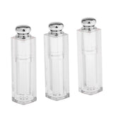 Maxbell Maxbell 3x Empty DIY Lipstick Lip Balm Tube 11.1mm Lip Balm Containers Bottle Silver