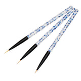 Maxbell 6x3x Nail Art Liner Brush UV Gel Painting Brush Pen for Elongated Lines Blue