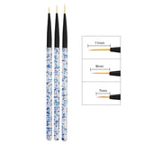 Maxbell 2x3x Nail Art Liner Brush UV Gel Painting Brush Pen for Elongated Lines Blue
