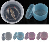 Maxbell Maxbell Plastic Nail Art Drill Bits Cleaning Storage Box Grinding Head Case Clear