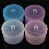 Maxbell Maxbell Plastic Nail Art Drill Bits Cleaning Storage Box Grinding Head Case Blue