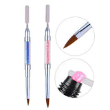 Maxbell Maxbell Poly Gel Nail Brush Dual-Ended Poly Acrylic UV Gel Extension Builder Pen Pink