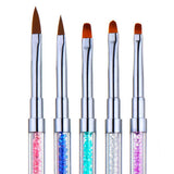 Maxbell Maxbell Poly Gel Nail Brush Dual-Ended Poly Acrylic UV Gel Extension Builder Pen Pink