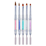 Maxbell Maxbell Poly Gel Nail Brush Dual-Ended Poly Acrylic UV Gel Extension Builder Pen Pink