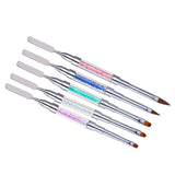 Maxbell Maxbell Poly Gel Nail Brush Dual-Ended Poly Acrylic UV Gel Extension Builder Pen Pink