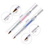 Maxbell Maxbell Poly Gel Nail Brush Dual-Ended Poly Acrylic UV Gel Extension Builder Pen Pink