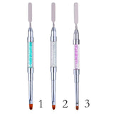 Maxbell Maxbell Poly Gel Nail Brush Dual-Ended Poly Acrylic UV Gel Extension Builder Blue