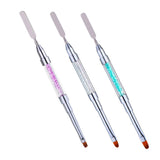 Maxbell Maxbell Poly Gel Nail Brush Dual-Ended Poly Acrylic UV Gel Extension Builder Blue