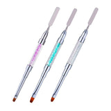Maxbell Maxbell Poly Gel Nail Brush Dual-Ended Poly Acrylic UV Gel Extension Builder Blue