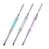 Maxbell Maxbell Poly Gel Nail Brush Dual-Ended Poly Acrylic UV Gel Extension Builder Blue