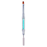Maxbell Maxbell Poly Gel Nail Brush Dual-Ended Poly Acrylic UV Gel Extension Builder Blue