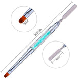 Maxbell Maxbell Poly Gel Nail Brush Dual-Ended Poly Acrylic UV Gel Extension Builder Blue