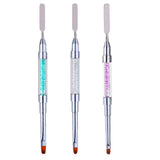 Maxbell Maxbell Poly Gel Nail Brush Dual-Ended Poly Acrylic UV Gel Extension Builder Blue