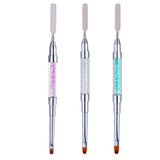 Maxbell Maxbell Poly Gel Nail Brush Dual-Ended Poly Acrylic UV Gel Extension Builder Blue