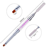 Maxbell Maxbell Poly Gel Nail Brush Dual-Ended Poly Acrylic UV Gel Extension Builder Purple