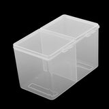 Maxbell Maxbell 2 Compartments Cosmetic Nail Towel Box Storage Box Swabs Container Clear