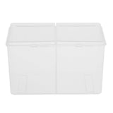 Maxbell Maxbell 2 Compartments Cosmetic Nail Towel Box Storage Box Swabs Container Clear