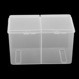 Maxbell Maxbell 2 Compartments Cosmetic Nail Towel Box Storage Box Swabs Container Clear