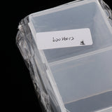 Maxbell Maxbell 2 Compartments Cosmetic Nail Towel Box Storage Box Swabs Container Clear