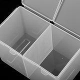 Maxbell Maxbell 2 Compartments Cosmetic Nail Towel Box Storage Box Swabs Container Clear