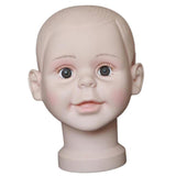 Maxbell PVC Children Head Mannequin Model Wigs Hat Glasses Scarf Cap Display Stand S