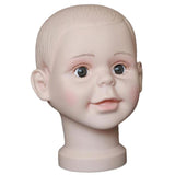 Maxbell PVC Children Head Mannequin Model Wigs Hat Glasses Scarf Cap Display Stand M