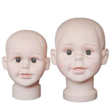 Maxbell PVC Children Head Mannequin Model Wigs Hat Glasses Scarf Cap Display Stand M
