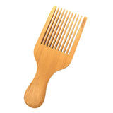 Maxbell Maxbell Natural Wooden Afro Hair Pick Lift Hair Comb Massage Detangling Wood Comb