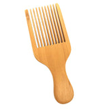 Maxbell Maxbell Natural Wooden Afro Hair Pick Lift Hair Comb Massage Detangling Wood Comb